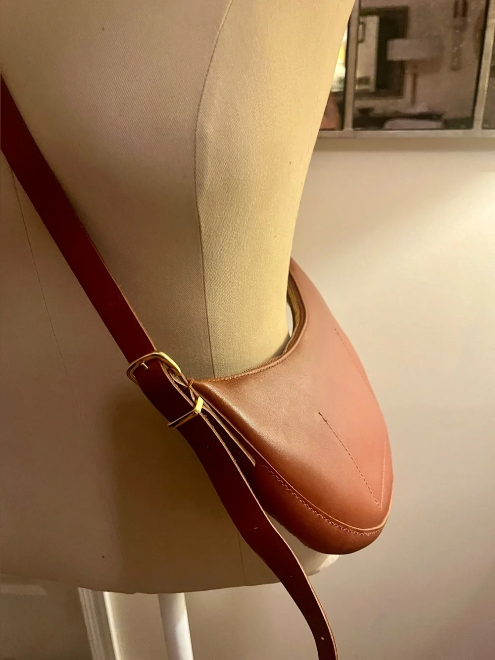 Madewell, The Essential Convertible Top Handle Crossbody Mini Bag. Warm Cinnamon